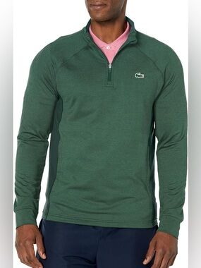 This Lacoste technical fleece half-zip sweatshirt